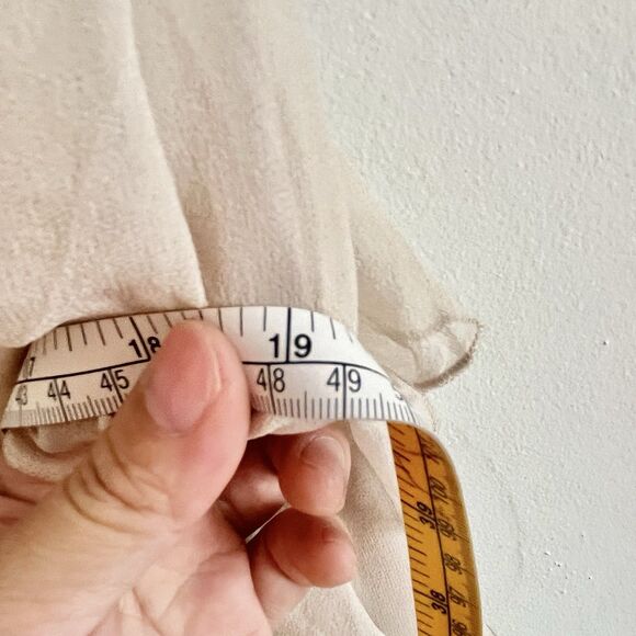 Maggy london V Neck silk dress fairy Sz 8 Summer Ruffle - Picture 8 of 9